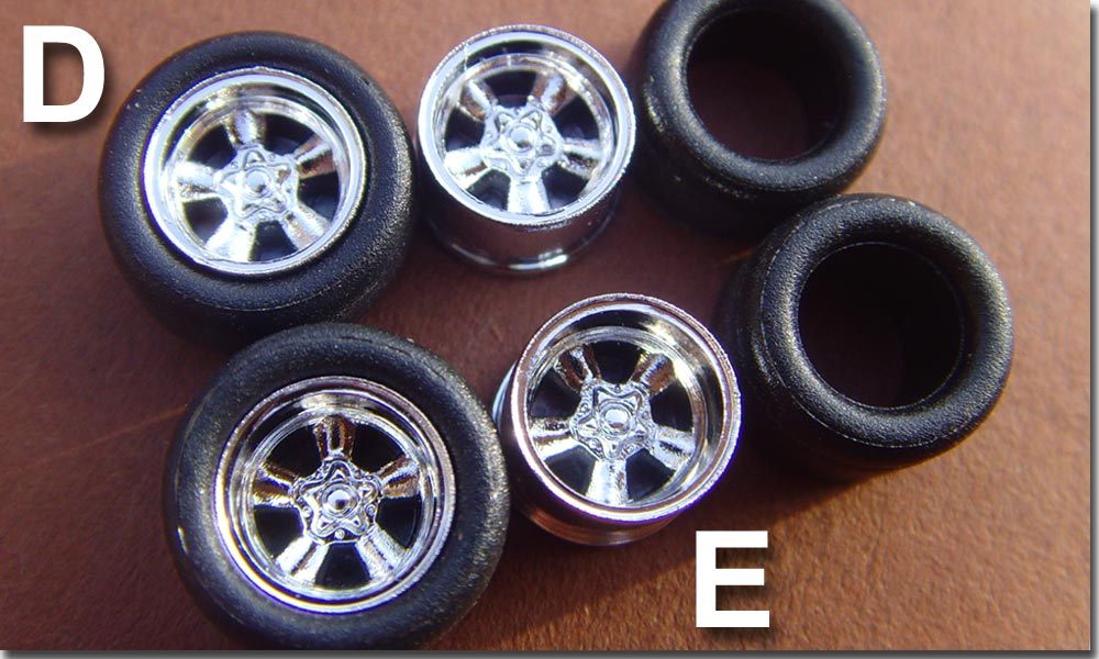 AW 5 Sets New Custom Chrome Tjet Wheels And Tires For Tjet Chassis Aurora JL 